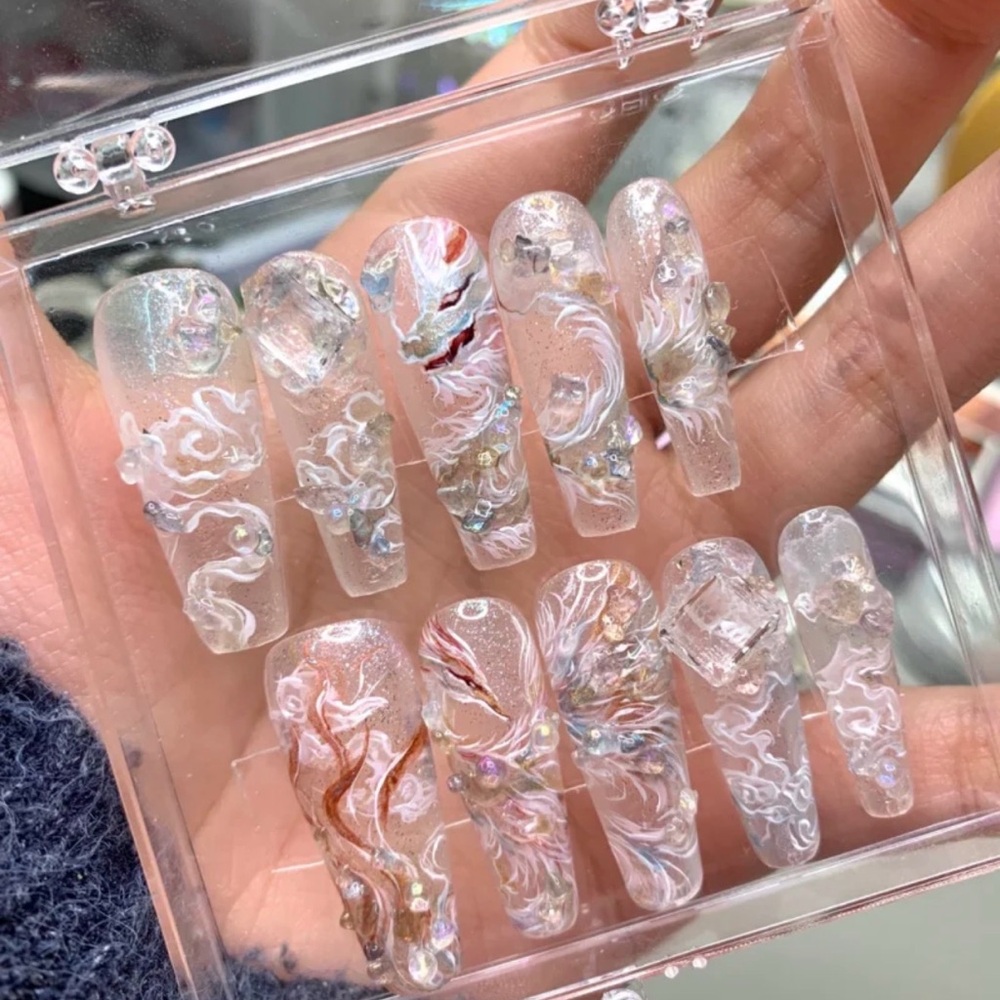 The Dragon’s Ascension & Phoenix’s Grace
Handcrafted Press-On Nails